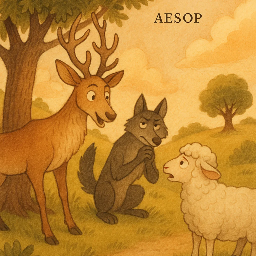 The Sheep, the Wolf, and the Stag