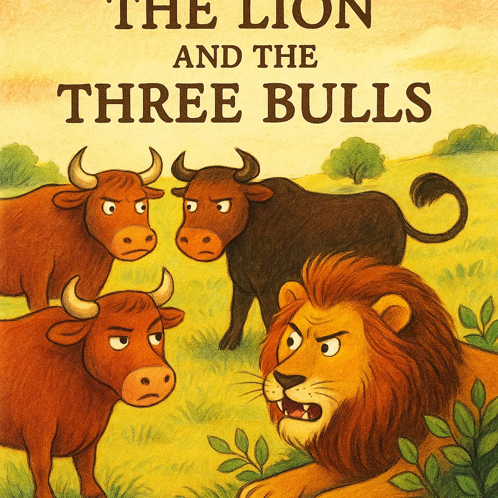 The Lion and the Three Bulls