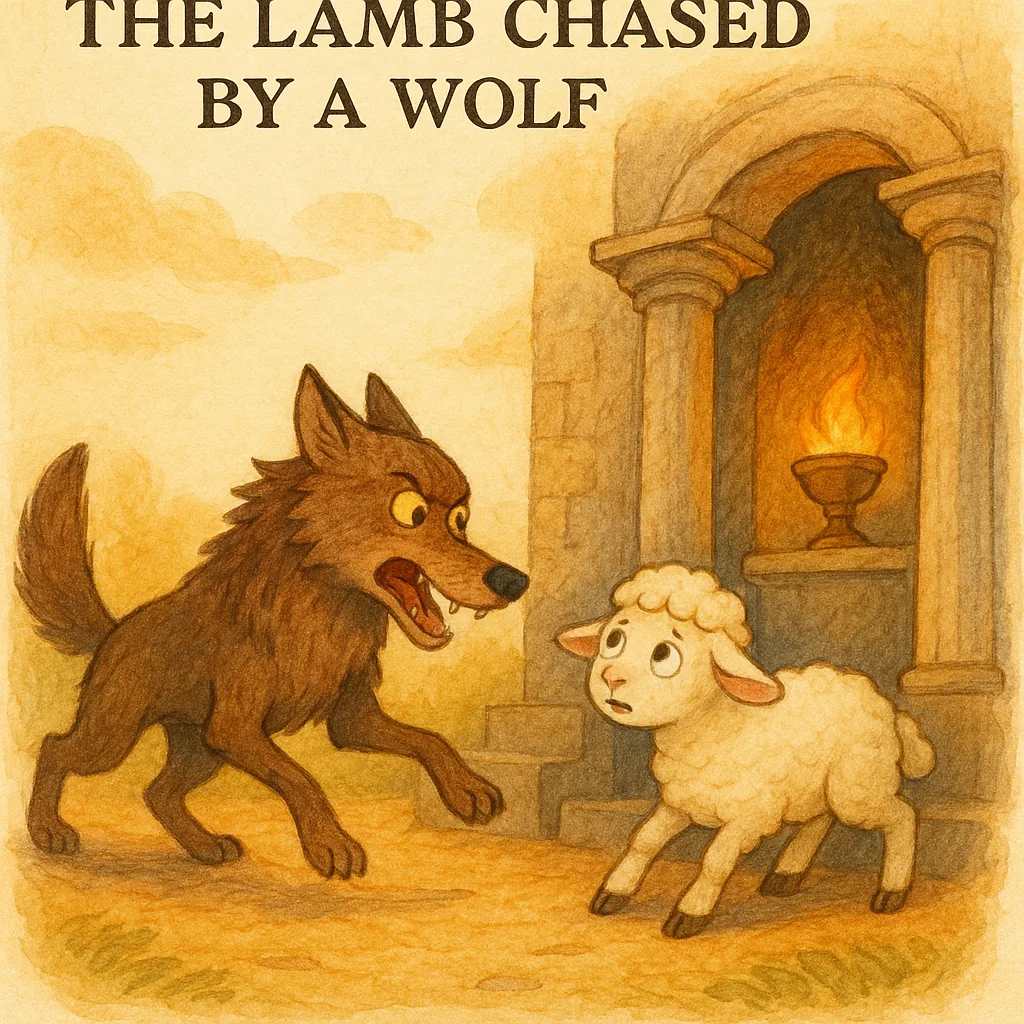 The Lamb Chased by a Wolf