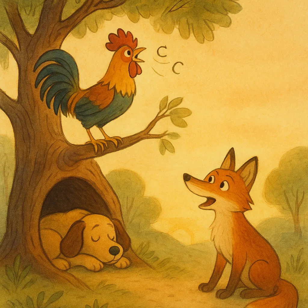 The Dog, the Cock, and the Fox